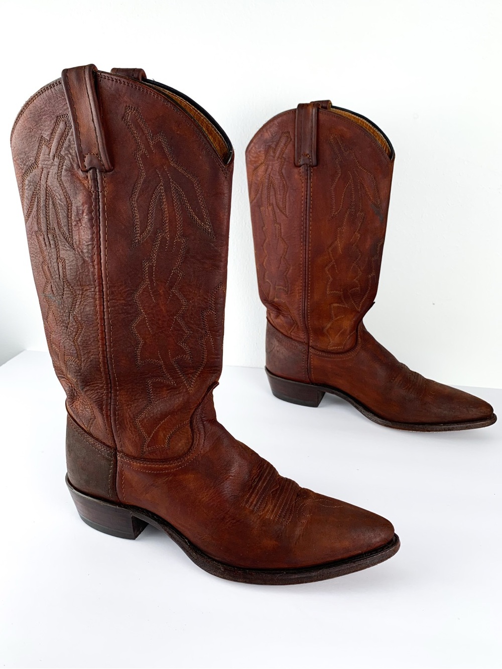 90s Dan Post Marlboro P2552 women’s western cowgirl boots custom dyed sz 8.5